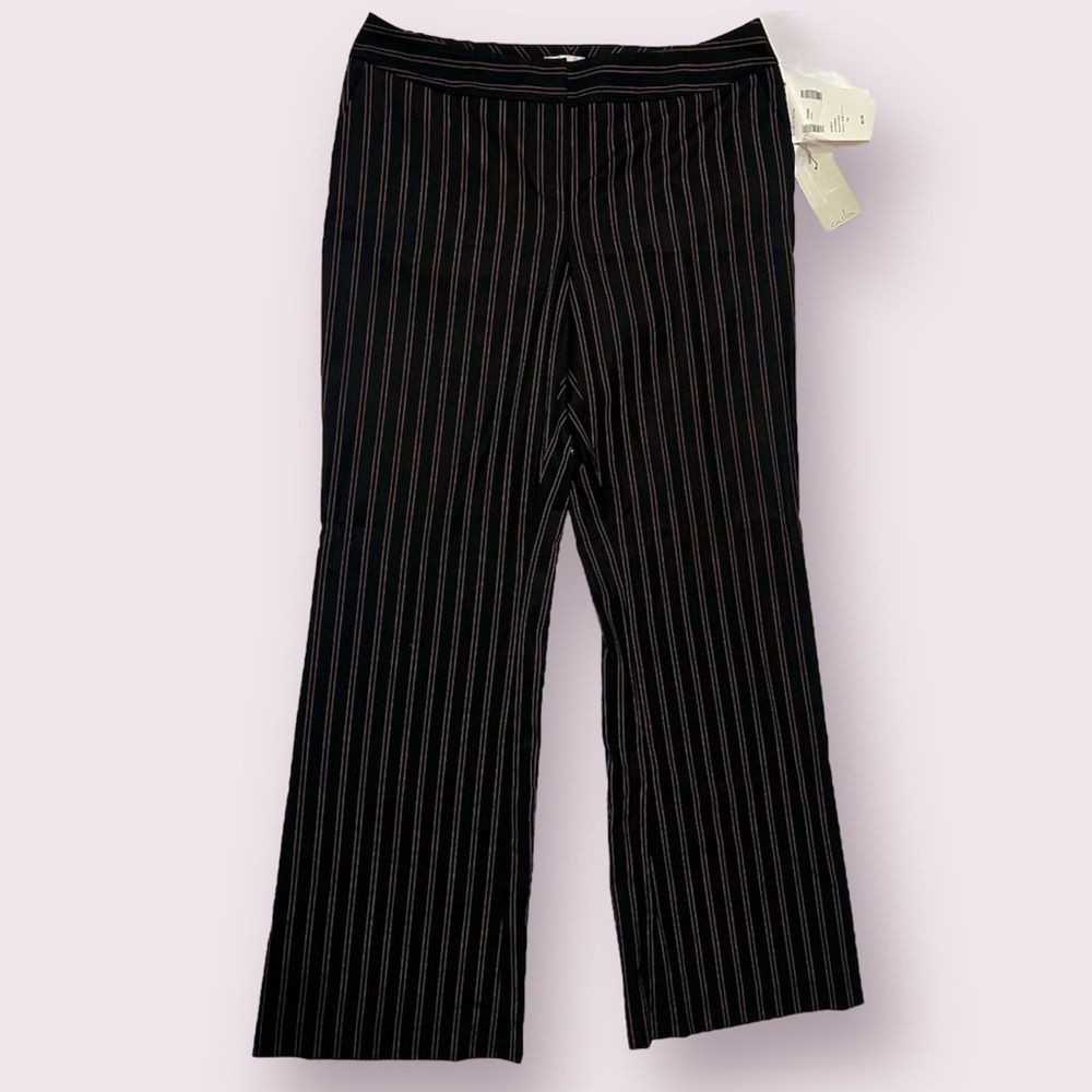 Caslon Black and Pink Pinstripe Slack Pants 14